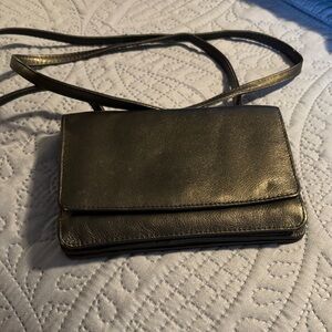 Derek Alexander Black Leather Crossbody Bag
